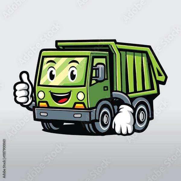Obraz Waste Truck Logo