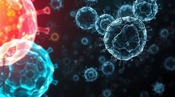 Fototapeta 3d rendered illustration of dna