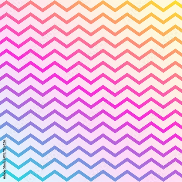 Fototapeta trendy colors zig zag wavy pattern background design