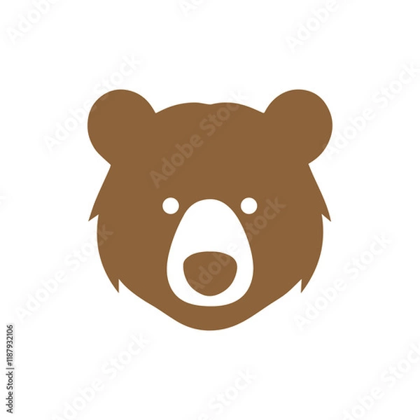 Fototapeta bear icon illustration flat