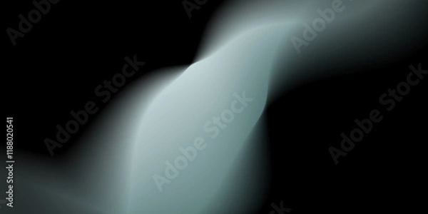 Fototapeta Abstract flowing wave pattern with blurred gradients against a black background