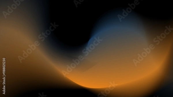 Fototapeta Abstract gradient background with blended colors of orange, blue, and black