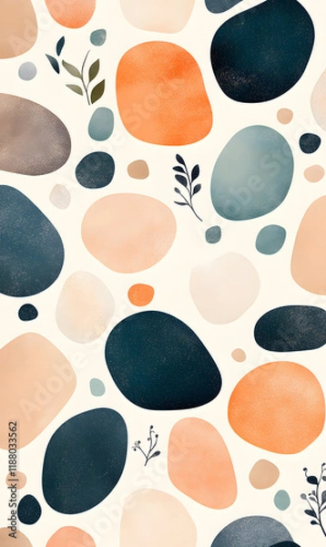 Fototapeta Collection of Tile Patterns Featuring Intricate Geometric and Floral Motifs, Hand-Drawn Doodles, and Traditional Ethnic Designs in Muted and Vibrant Color Palettes