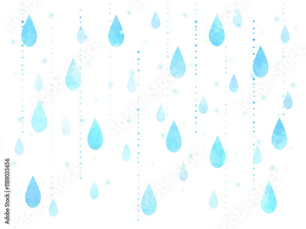 Obraz 雨のイメージ背景イラスト