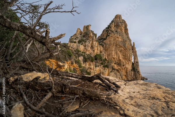 Obraz Panorama of the east coast of Sardinia, Perda Longa