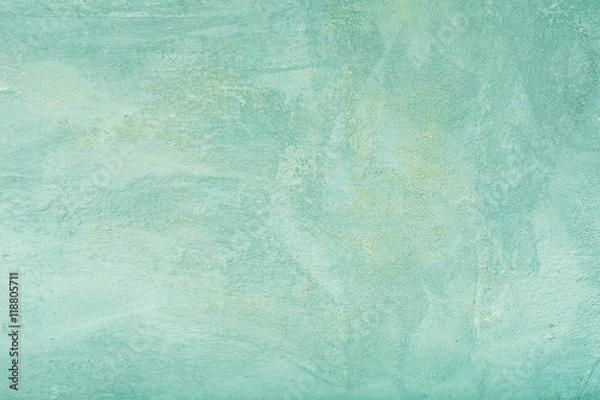 Fototapeta Pastellfarben . Türkis auf alter Wand - Hintergrund für Text und Bild