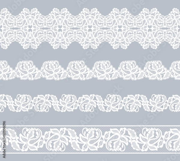 Fototapeta Set lace borders
