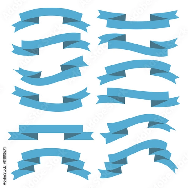 Obraz Vector ribbons, banners, streamers