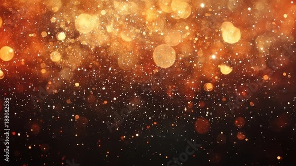 Fototapeta A festive abstract glitter background with fireworks bursting across the scene, perfect for holiday celebrations like Christmas Eve or the th of July.