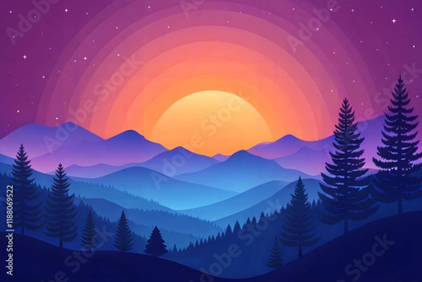 Obraz winter landscape with mountains