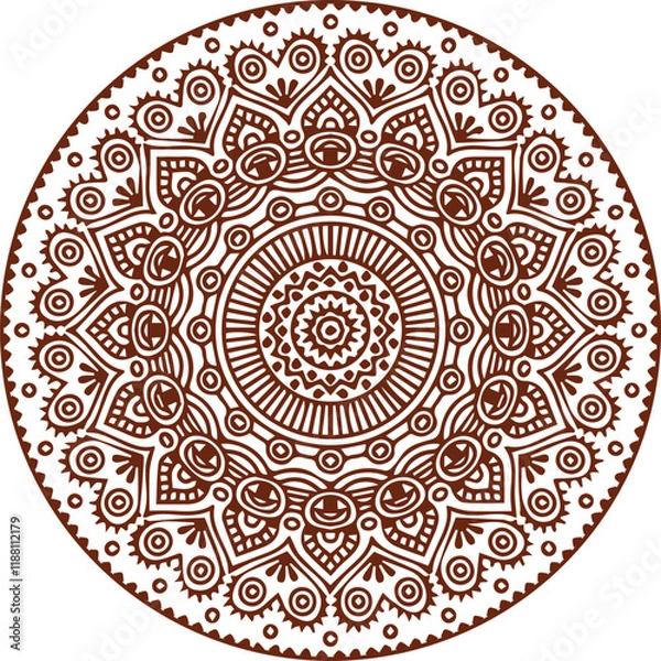 Fototapeta Beautiful flower art and mandala vector design