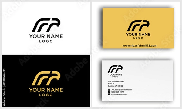 Obraz initial letter f vector logo ...