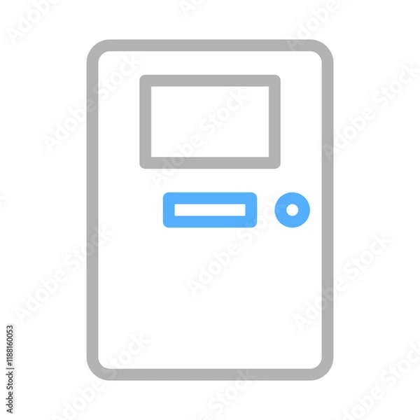 Fototapeta Simple door icon. Concept of access, entrance, and exit.