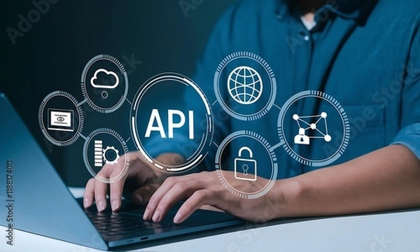 Fototapeta APIs Powering Connectivity: Driving Application Development, Security, and Cloud Integration