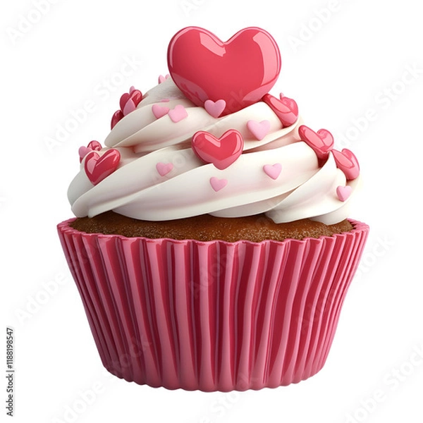 Fototapeta 3D Valentine's Cupcake