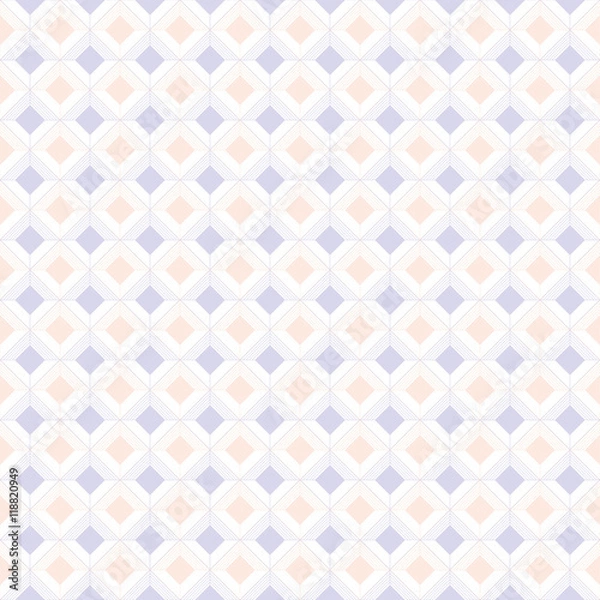 Fototapeta Baby seamless pattern, kids pastel geometric retro ornament wall