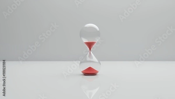 Fototapeta 古典的な砂時計をクローズアップ