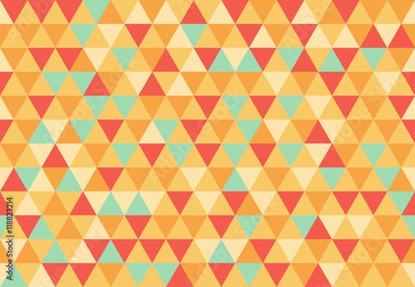 Fototapeta Retro Triangle Pattern Happy Day