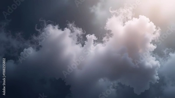Obraz Abstract background with gray and pink fantasy steam, smoke clubs, mysterious waves