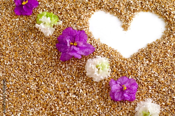 Obraz Heart with the flowers