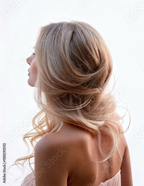 Obraz a woman posing with her back to the camera