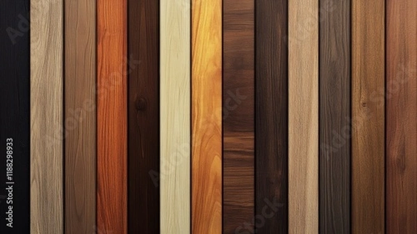 Fototapeta Richly Grained Wooden Plank, deep textures, warm hues, intricate patterns, natural variations, rustic charm, perfect for design elements