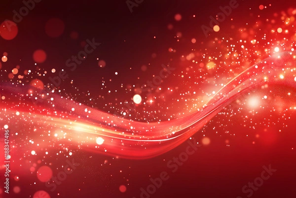 Fototapeta abstract dark red background with rays and stars