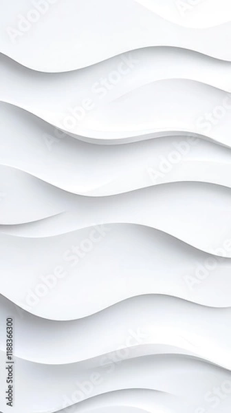 Fototapeta Clean white abstract waves create a feeling of movement and sophistication, suitable for corporate or branding backdrops.