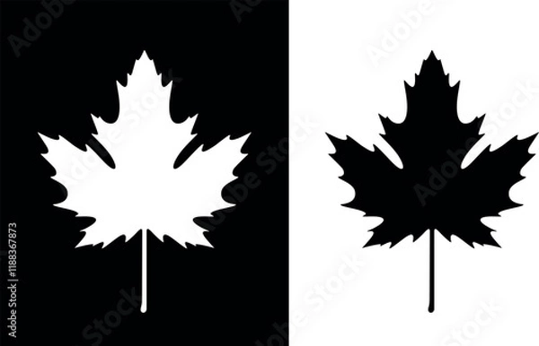 Obraz Maple leaf logo. Isolated maple leaf on white background