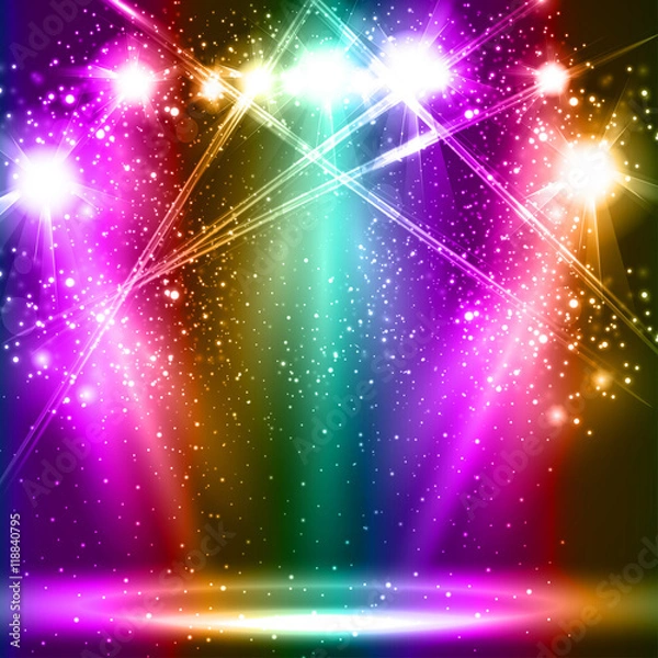 Obraz spotlight light background empty scene illustration easy all edi