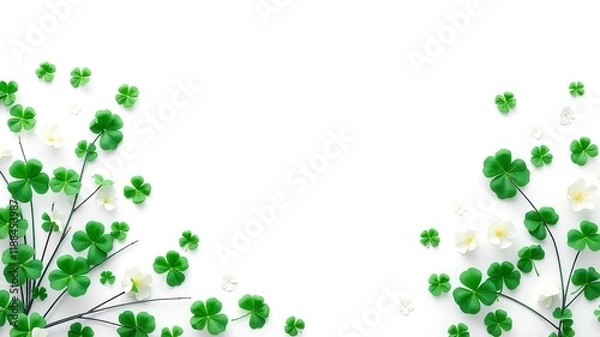 Fototapeta Minimalist St. Patrick's Day Design - Bright, Sharp Colors