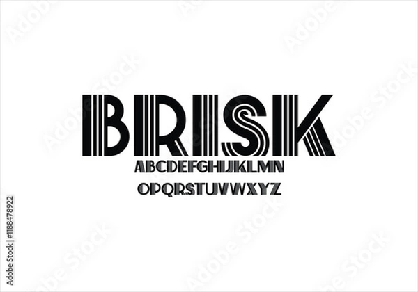 Obraz Brisk font for logo and headline. Isolated vector typeset