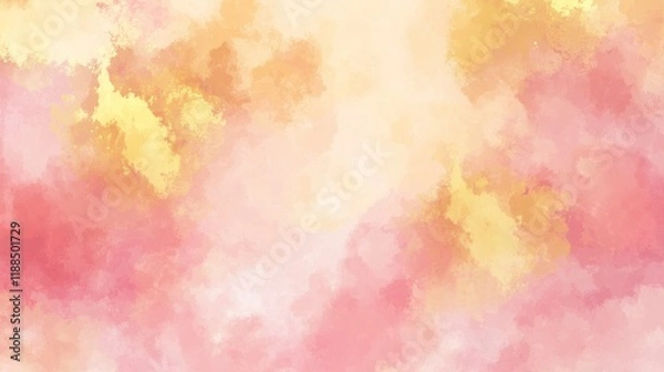 Fototapeta A Stunning Abstract Watercolor Painting in Soft Pastels. A Delicate Blend of Colors Creates a Dreamy Impressionistic Effect. An Artistic Abstract Design for Your Walls or Digital Displays.