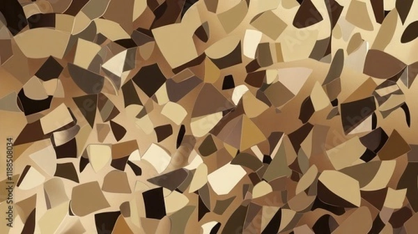 Fototapeta Abstract Geometric Pattern in Earthy Tones. A captivating blend of shapes and colors creates a mesmerizing visual experience.  A modern abstract design with a touch of elegance.