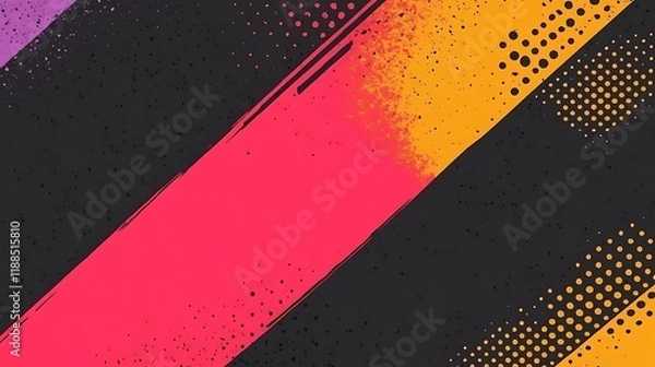 Obraz Abstract vibrant diagonal paint strokes