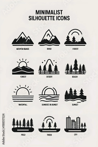 Obraz landscapes icon