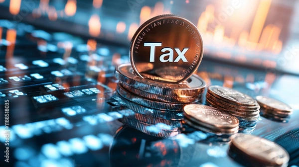 Fototapeta Ai generated insights on business tax management and calendar planning for financial growth