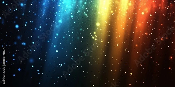 Fototapeta Vibrant yellow blending into blue with grainy texture, creating an abstract noise background, perfect for creative designs, comic book style