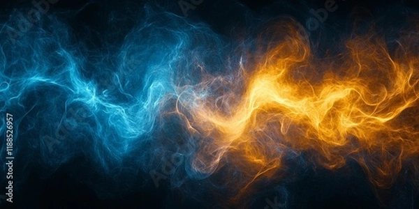 Fototapeta Blurred grainy yellow and blue texture with artistic noise, great for modern design and creative visuals, book illustration style