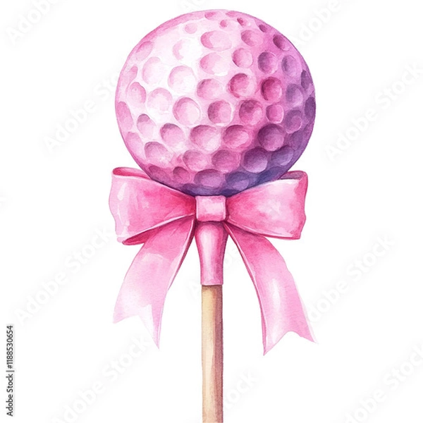 Obraz Pink Golf Clipart Vector Illustration