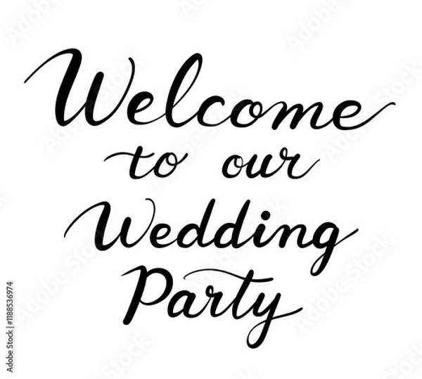 Fototapeta 結婚披露宴のウェルカムボード用の手書き文字