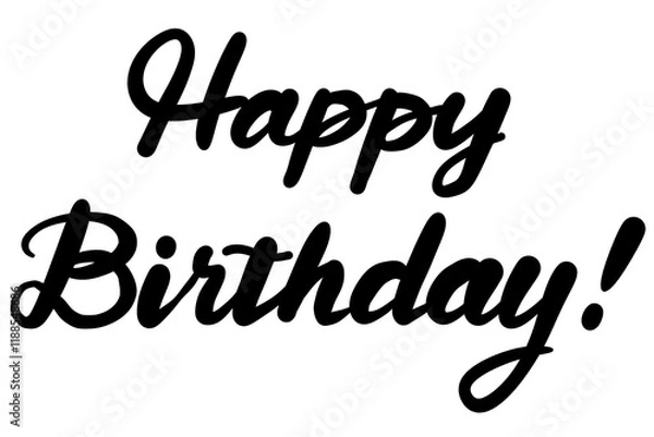 Obraz Happy Birthday!の手書き文字