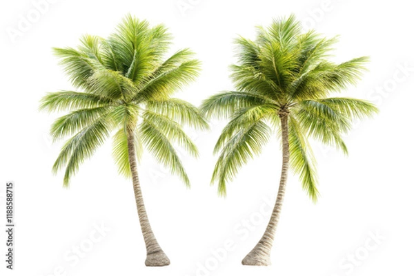Fototapeta Stunning Isolated Palm Trees on a Pure transparent Background for Design and Advertising
