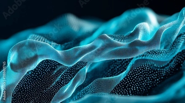 Obraz Abstract wavy digital fabric background