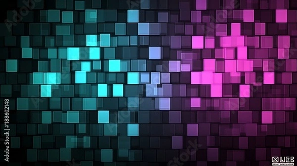 Fototapeta Abstract pixelated squares background