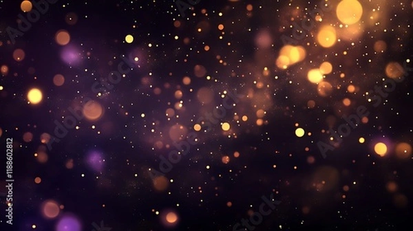 Fototapeta Abstract bokeh lights, night scene, particles.  Possible use Background