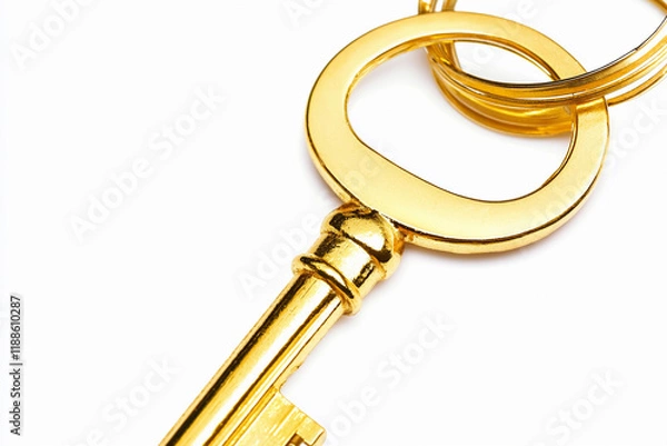 Fototapeta Golden key: access to financial growth
