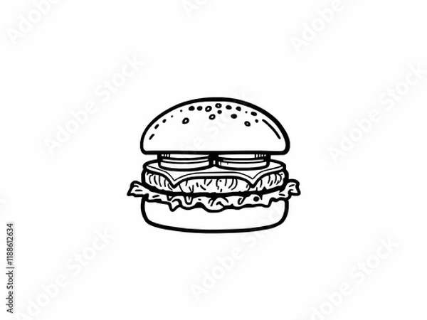 Fototapeta burger and hamburger