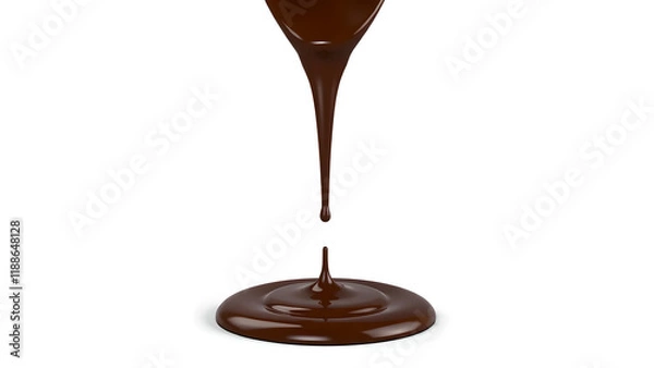Fototapeta chocolate background abstract liquid pouring from top