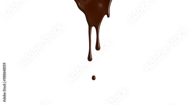 Fototapeta chocolate background abstract liquid pouring from top